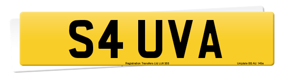 Registration number S4 UVA